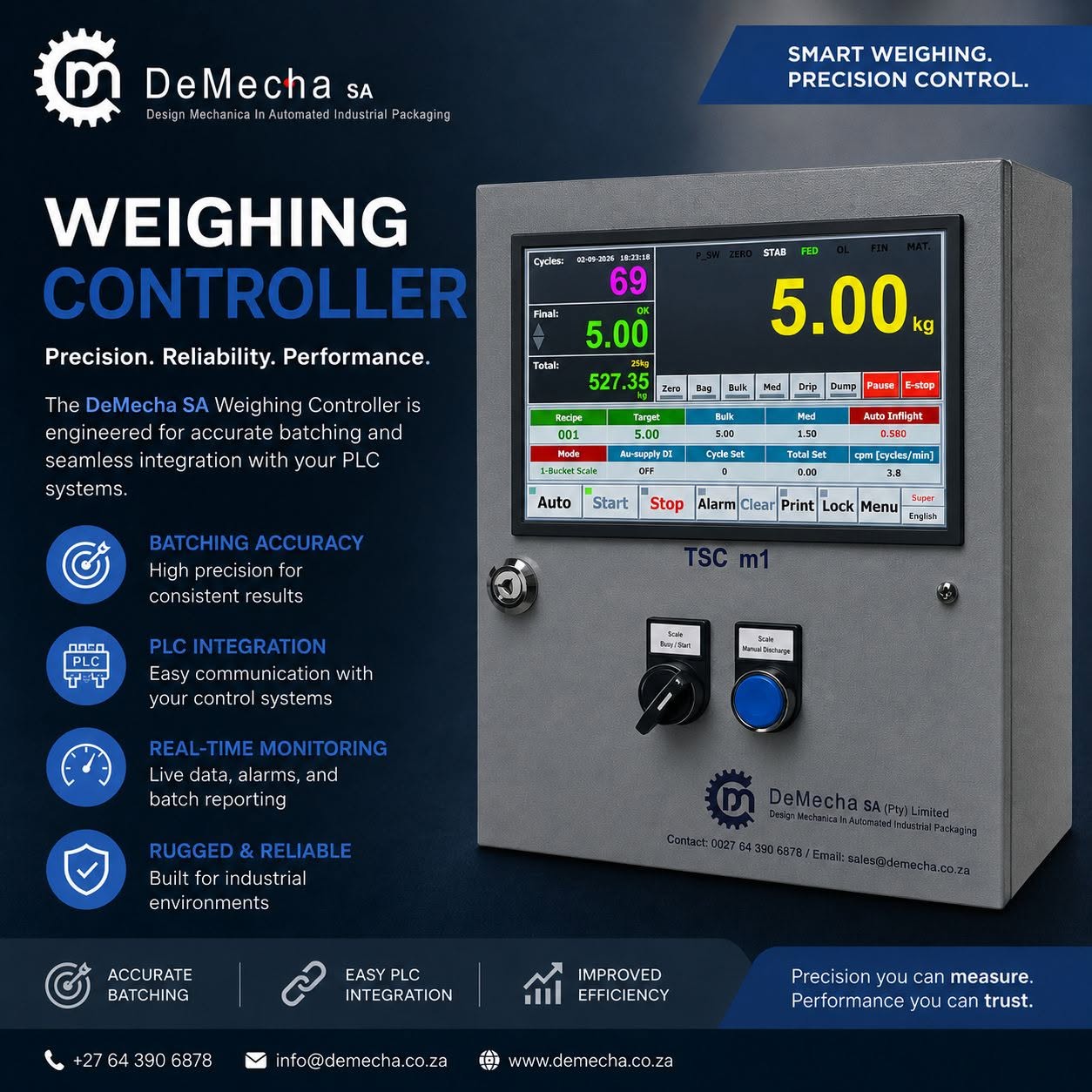 TSC m1 industrial weighing controller by DeMecha
